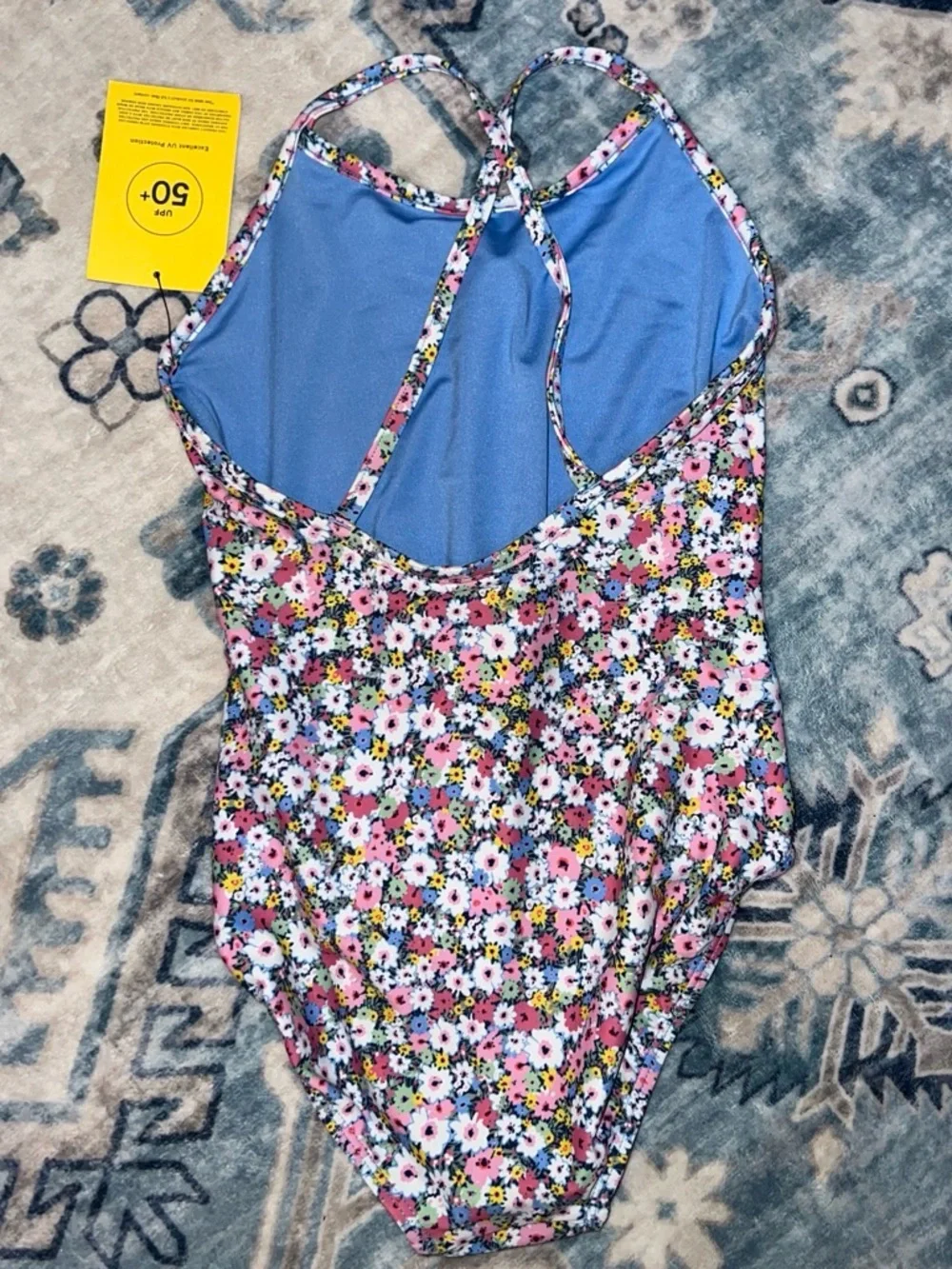 GAP Kids Floral One-Piece Swimsuit in Pink, Blue, White